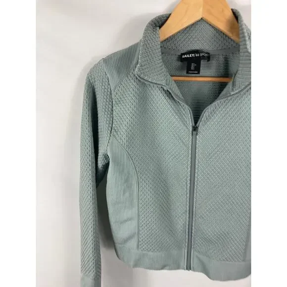 Bailey 44 Sport Textured Blue Zip Up Athletic Jacket Size Large - Picture 4 of 6